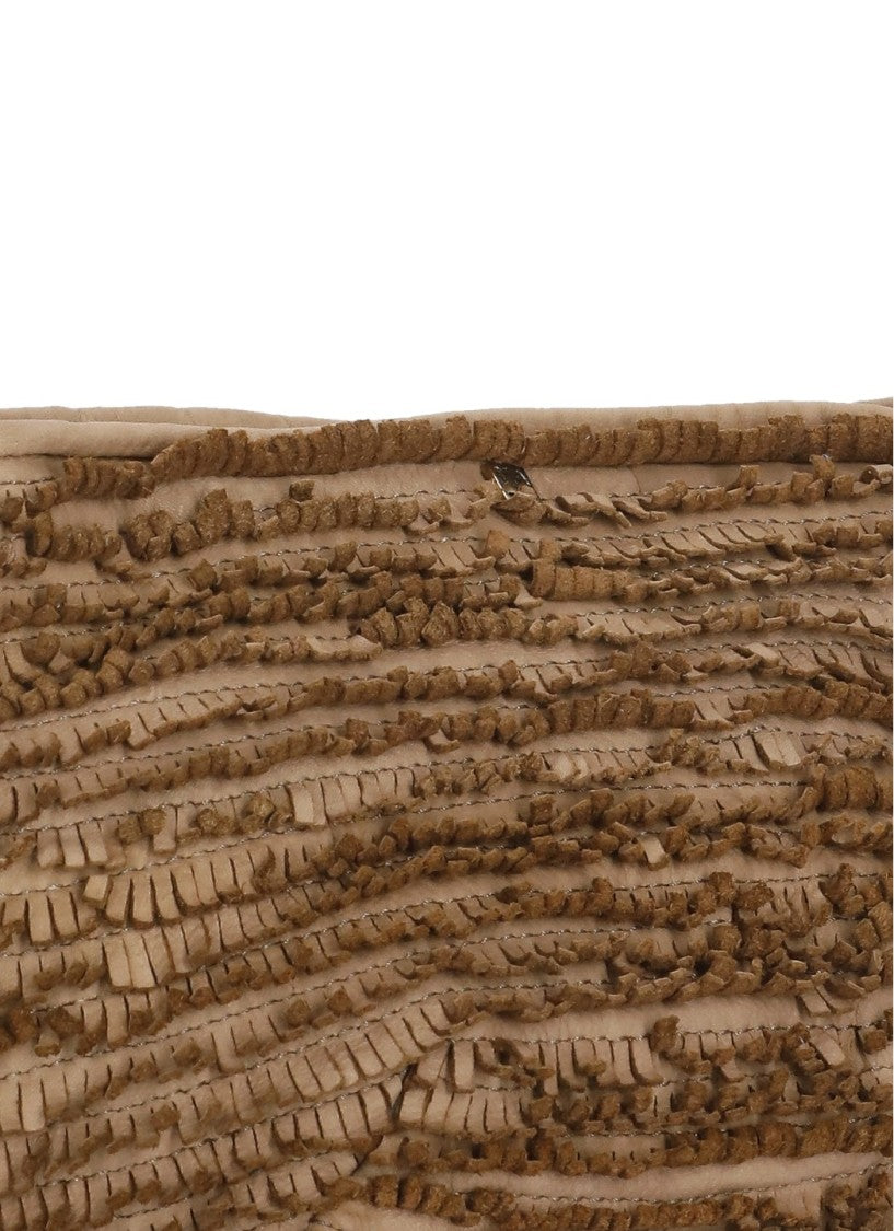Majo Baia Del Silenzio Bag With Micro Fringe Texture