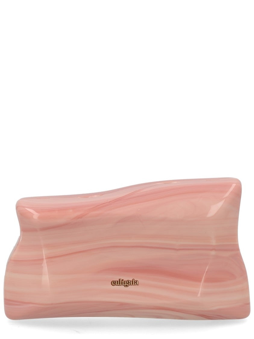 Cult Gaia Malaya Wavy Marbled Acrylic Clutch