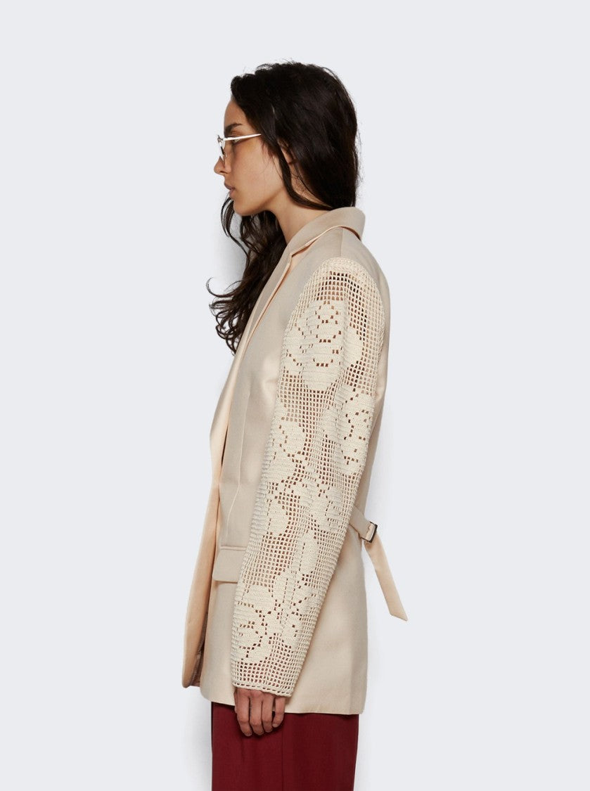 Magda Butrym Lace Crochet Hourglass Blazer