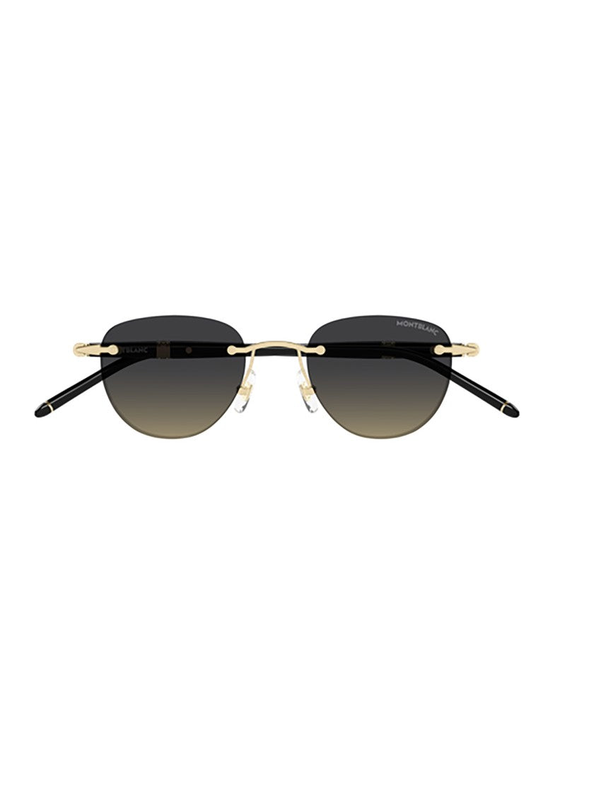 Montblanc Mb0412s Rimless Oval Gold Sunglasses