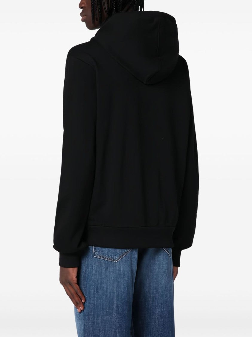 Dolce & Gabbana Black Zip-Up Coat With Hood