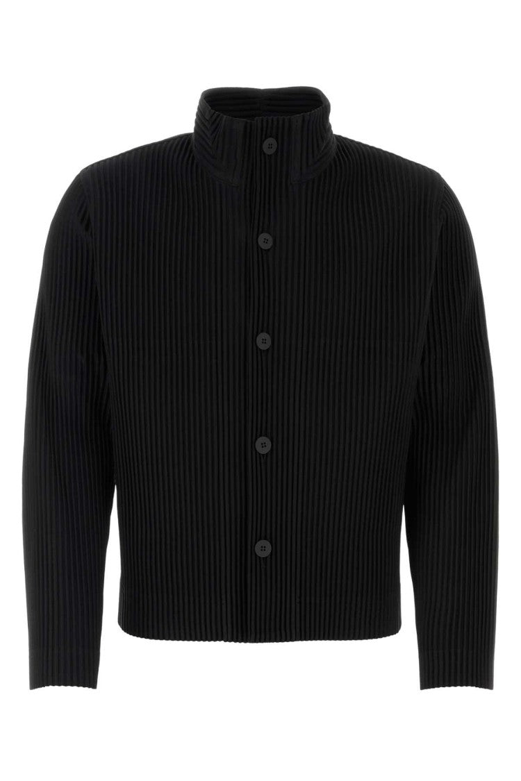 Homme Plissé Issey Miyake Black Polyester Cardigan