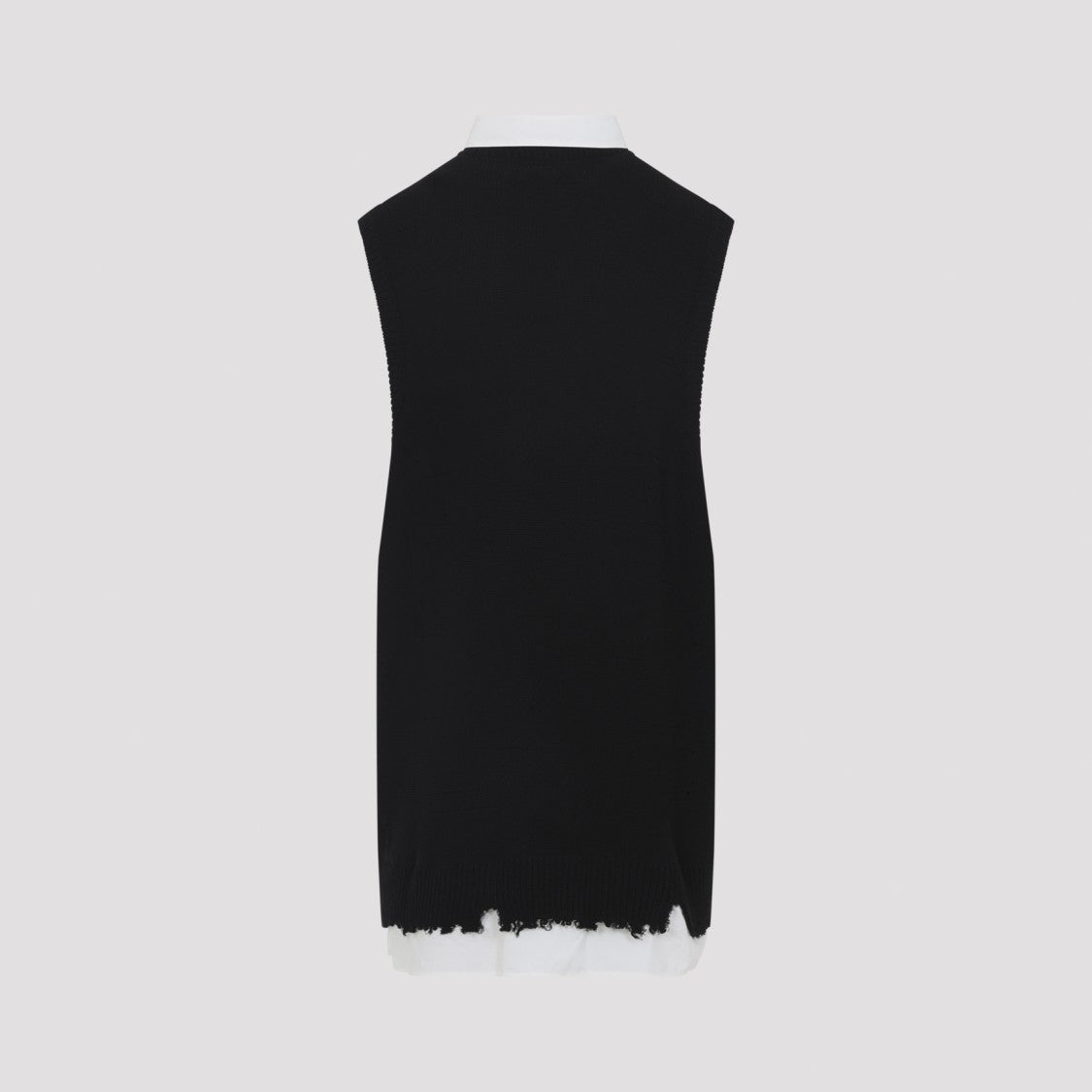 Mm6 By Maison Margiela Layered Dress With Collared Shirt