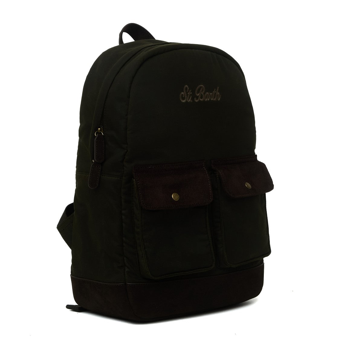 Mc2 Saint Barth Cody Wax Embroidered Logo Utility Backpack