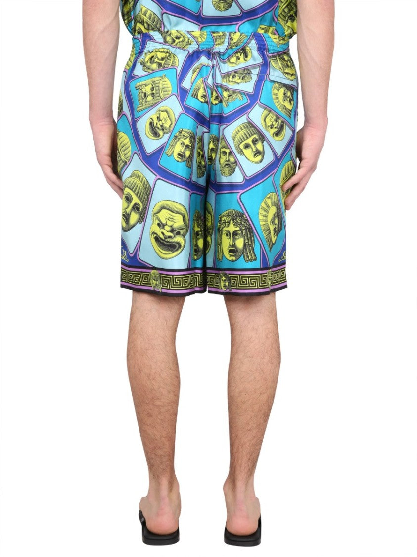 Versace Silk Shorts The Masks