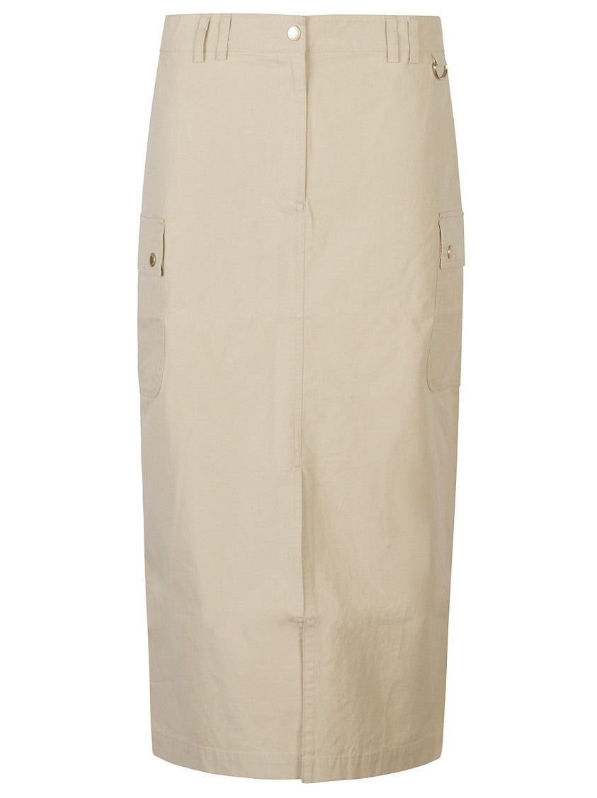 Barbour Button Closure Knee-Length Skirt