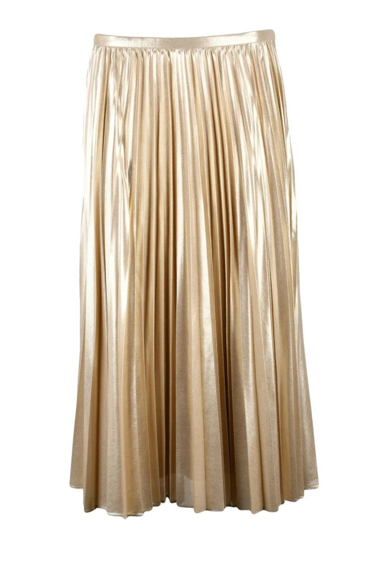 Lauren Ralph Lauren Pleated Maxi Skirt - Gold