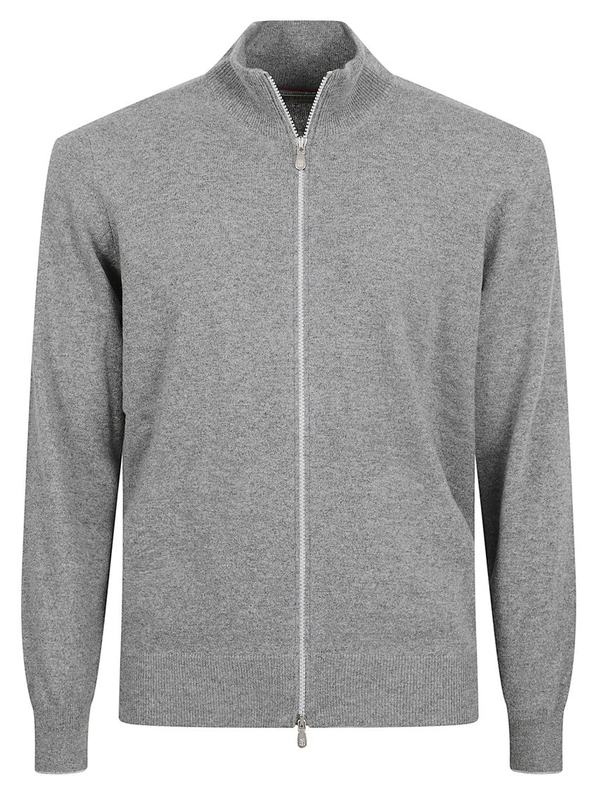 Brunello Cucinelli Finely Knit Cashmere Zip-Through Sweater