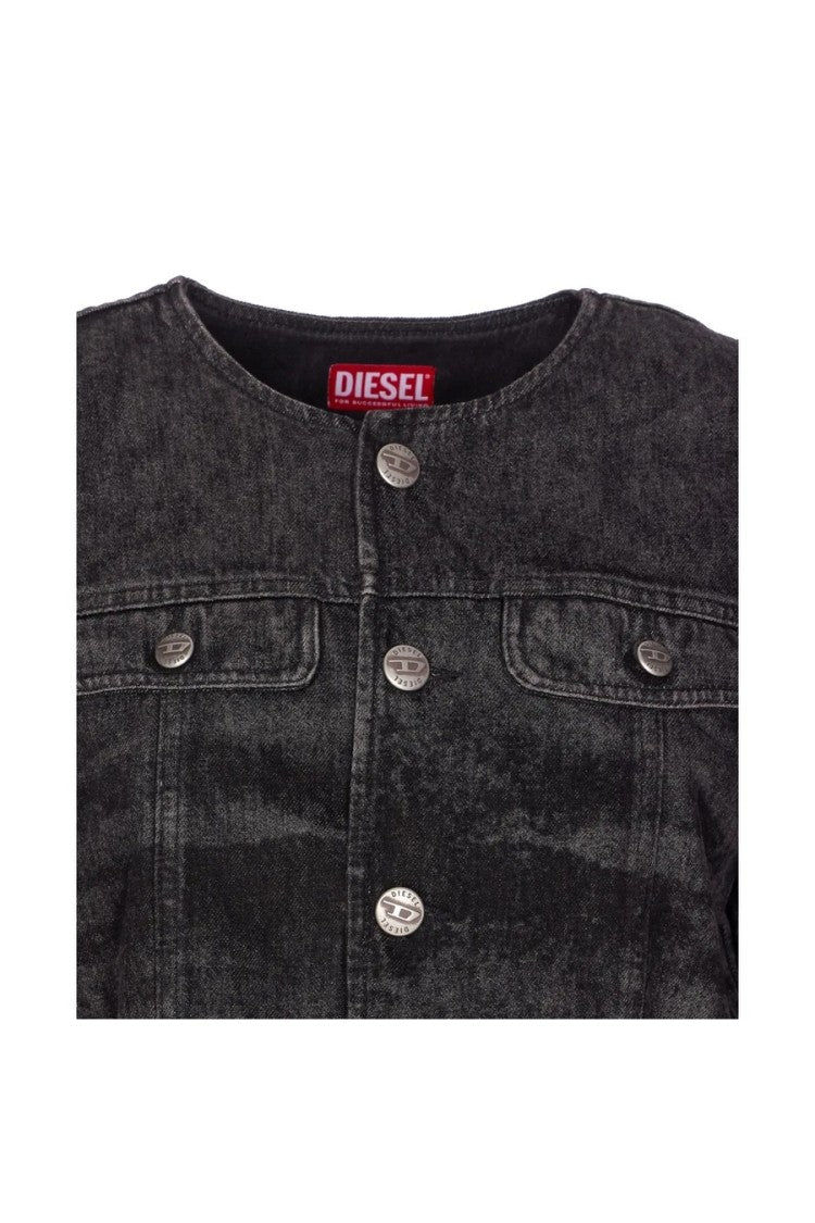 Diesel Black Wool-Blend Notch-Lapel Blazer