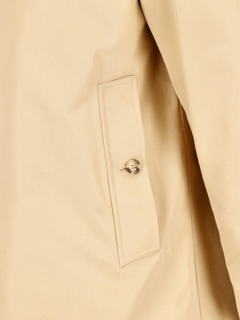 Burberry Camden Check Lined Beige Cotton Trench Coat
