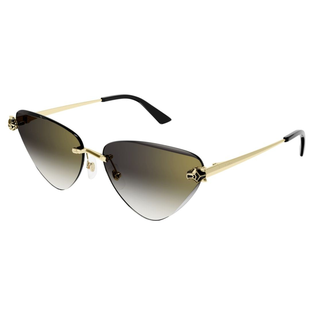 Cartier Ct0399s Rimless Cat-Eye Sunglasses