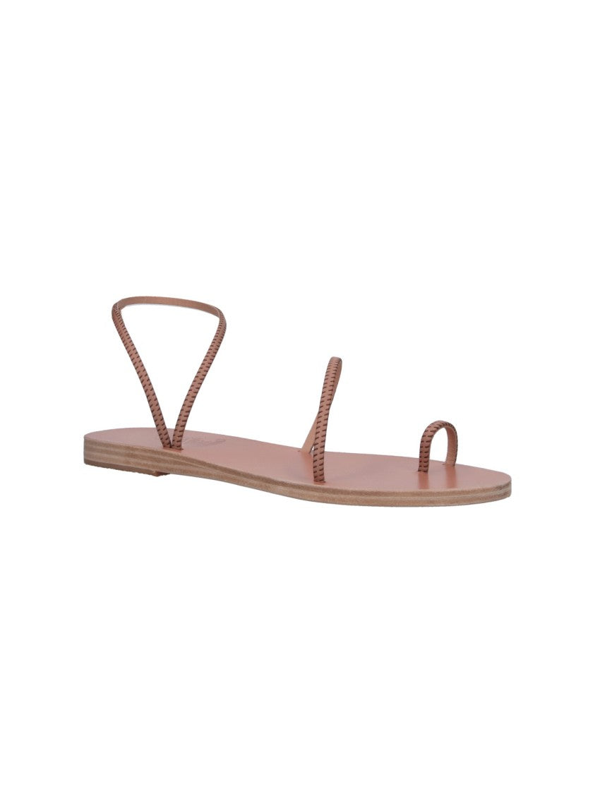 Ancient Greek Sandals Brown Eleftheria Braided Strap Leather Sandals