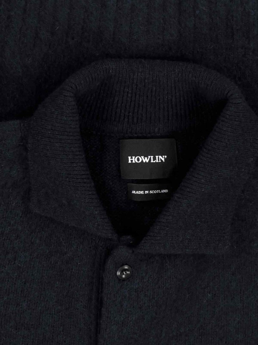 Howlin Black Knitwear Sweater With Ribbed Details