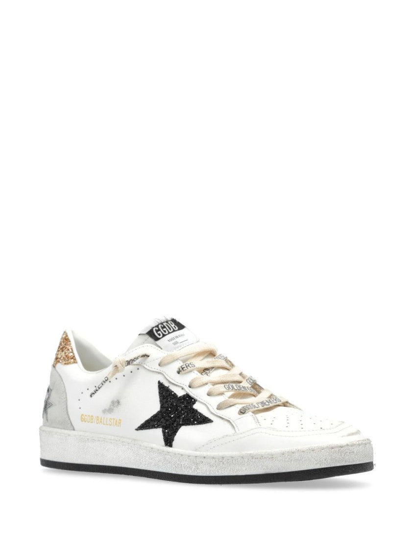 Golden Goose White Leather Ballstar Sneakers