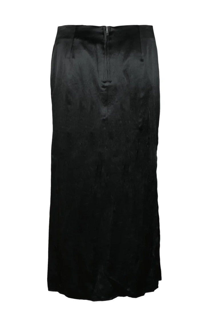 Sportmax Fluid Black Maxi Skirt