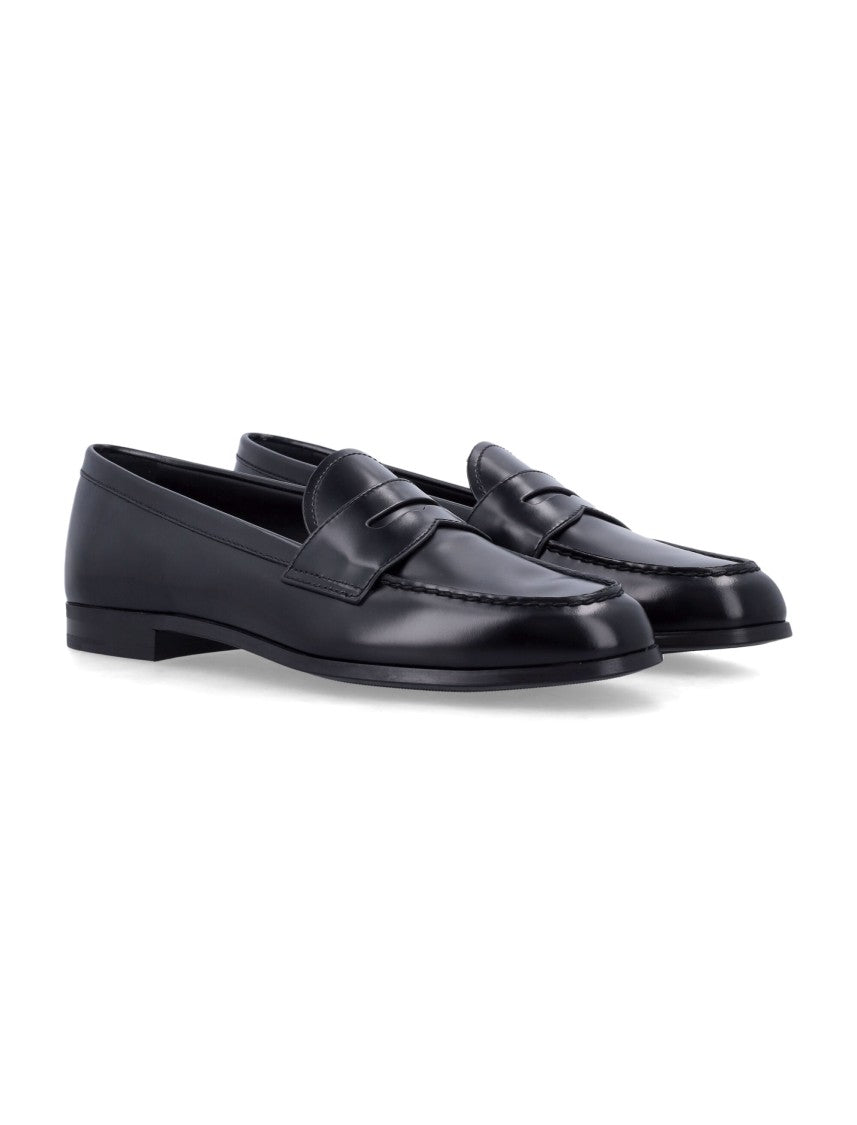Church's Natalie Glossy-Smoked-Leather Penny Loafers