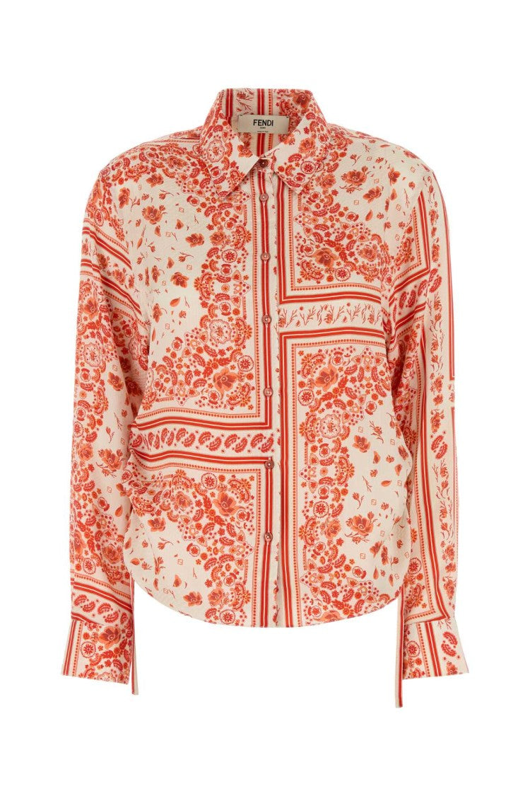 Fendi Printed Silk Shirt