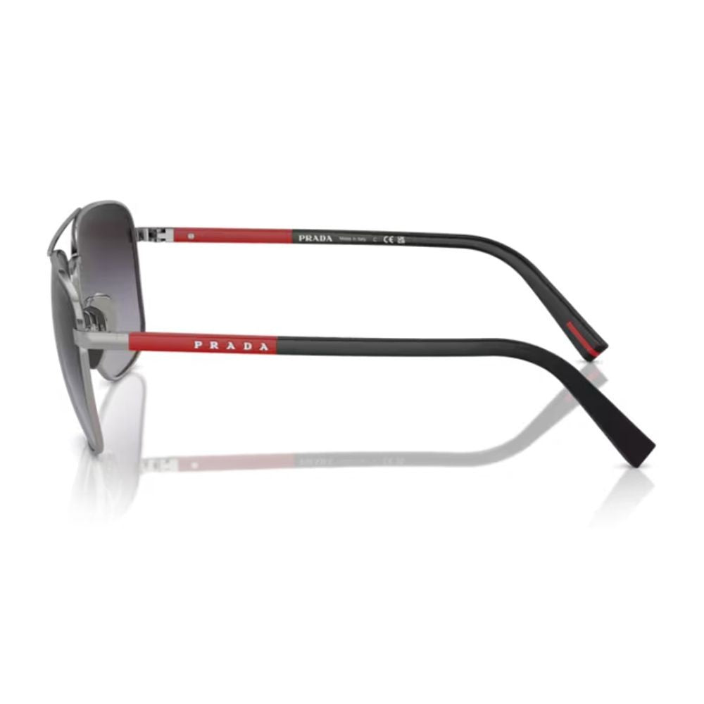 Prada Linea Rossa Ps 54Zs Gunmetal Pilot Sunglasses