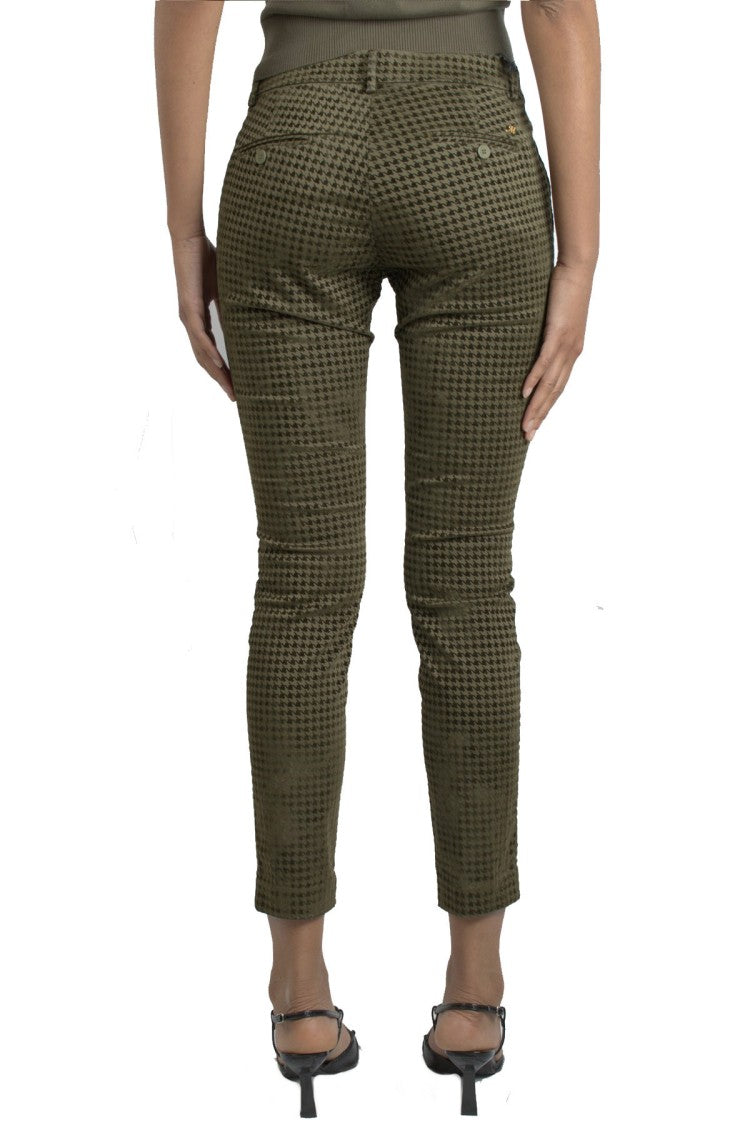 Mason's Green Cotton-Blend Skinny Pants