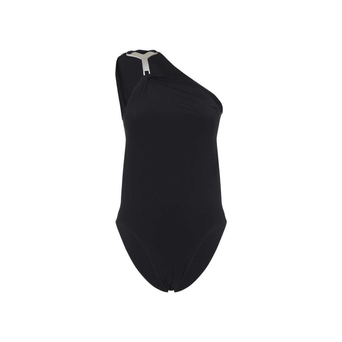 Rick Owens One-Shoulder Black Swimsuitand Distinctive Strap
