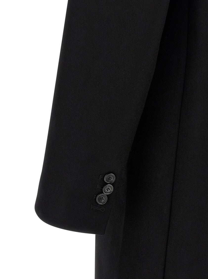 Dsquared2 Single-Breasted Midi Coat With Monogram Lining