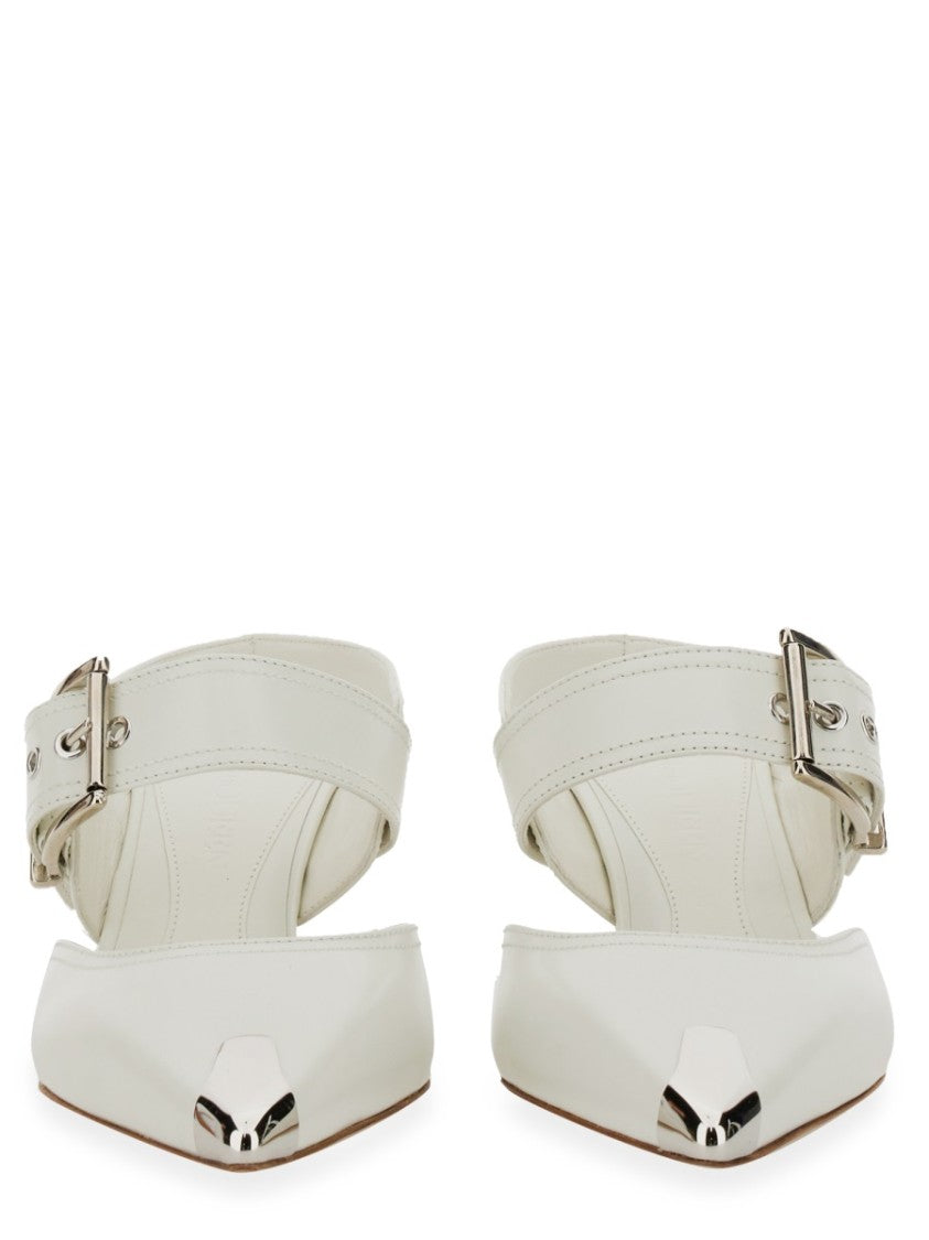 Alexander Mcqueen White Leather Punk Sandal