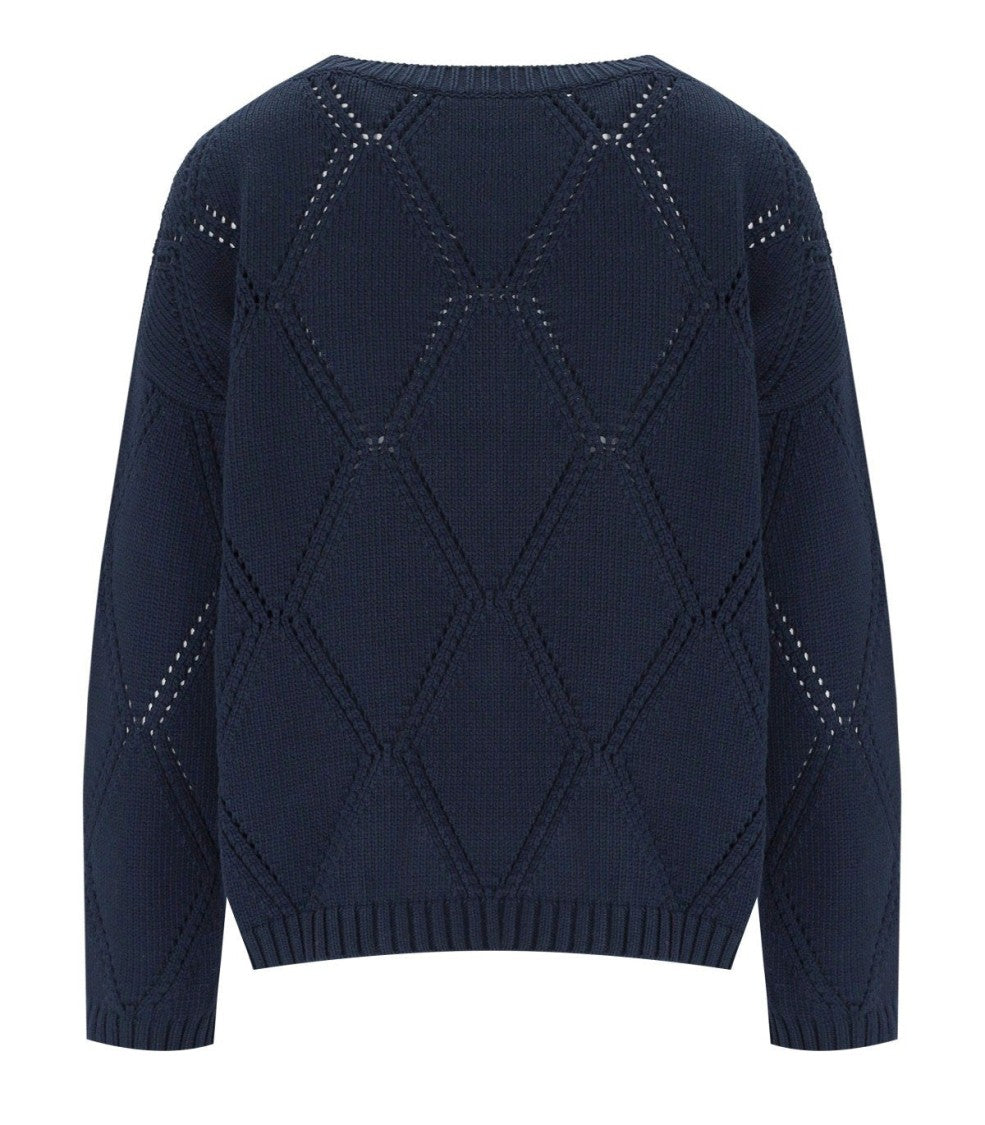 Max Mara Abbozzi Blue Crewneck Sweater