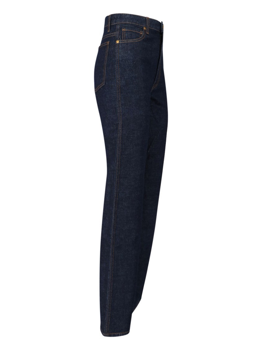 Khaite "Delina" Straight Jeans – Dark Blue