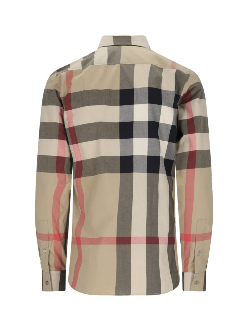 Burberry Check Shirt – Beige