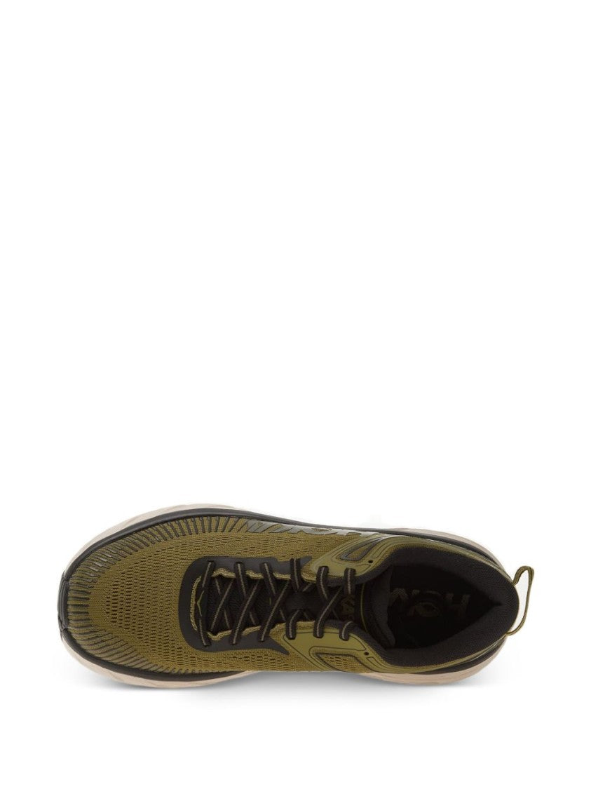 Hoka Textured Olive Green Sneakers