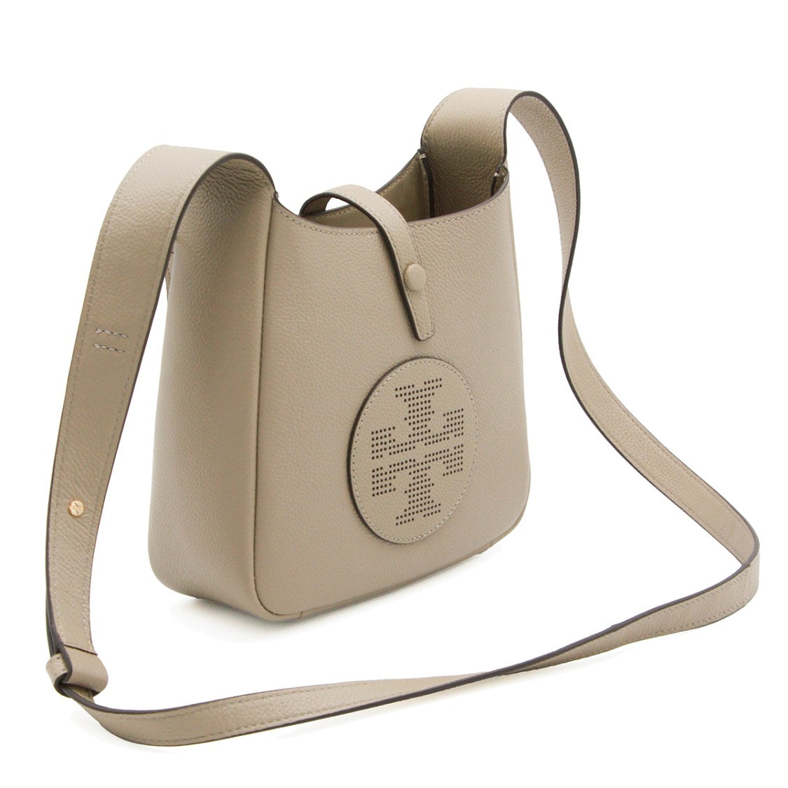 Tory Burch Textured Leather Miller Swing Shoulder Bag With Perforated Logo
