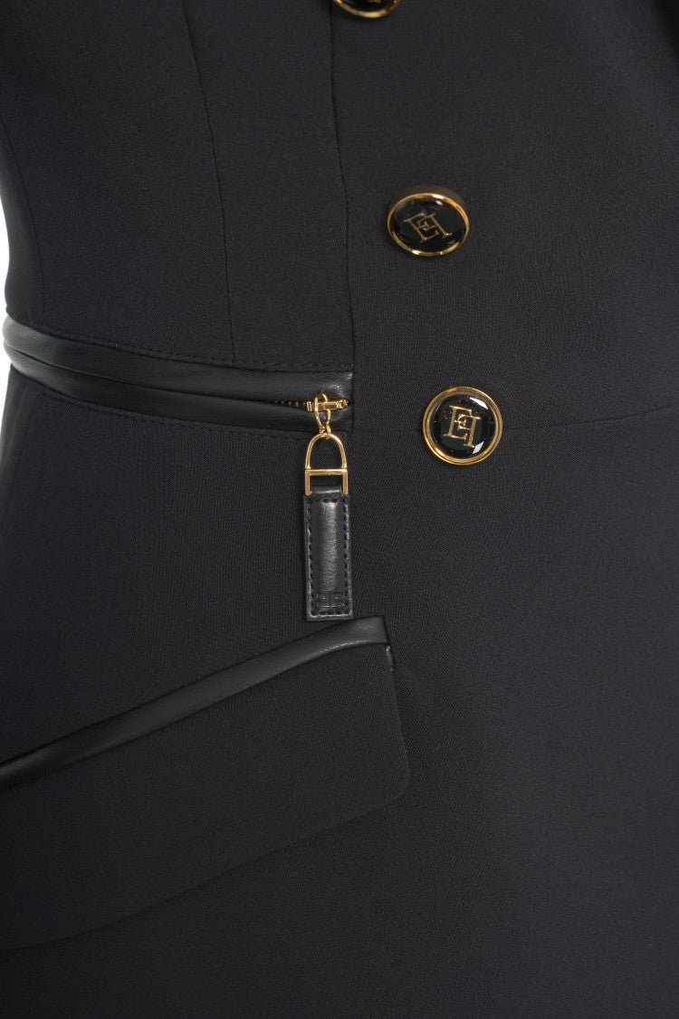 Elisabetta Franchi Tailored Double-Breasted Blazer With Gold Hardware