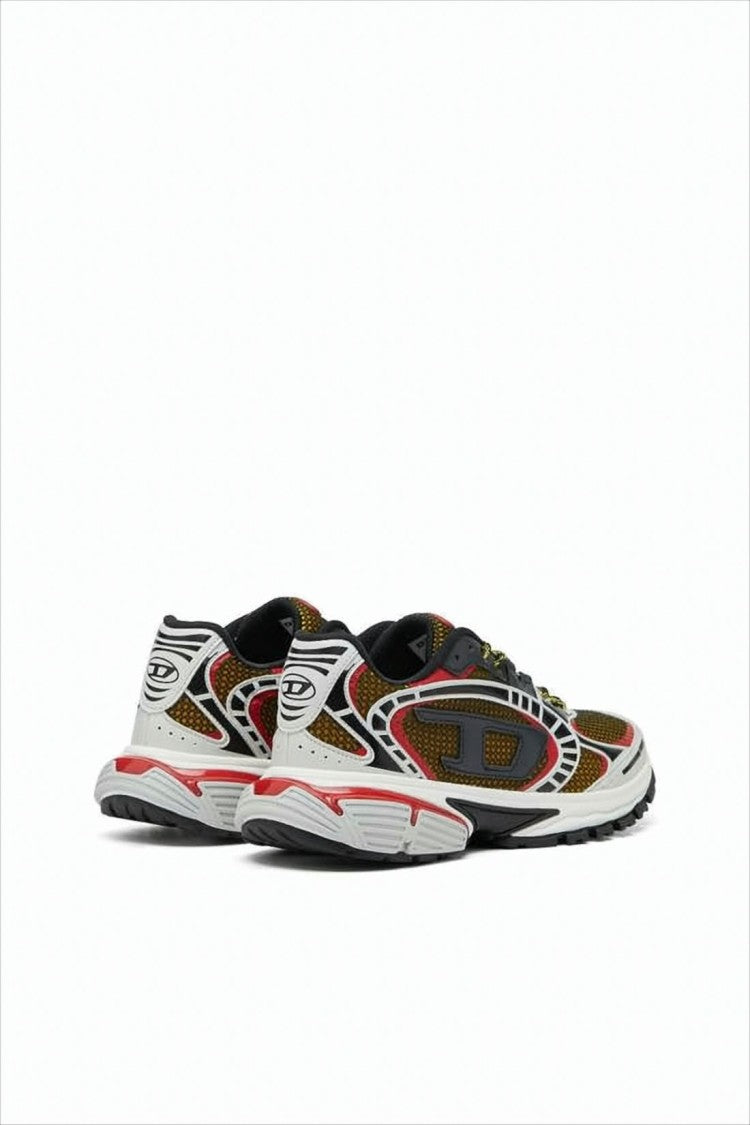 Diesel Dynamic Olive Green Sneakers With Bold Accents