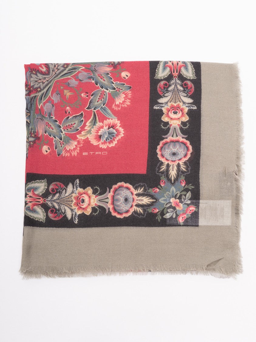 Etro Intricate Paisley Modal Shawl