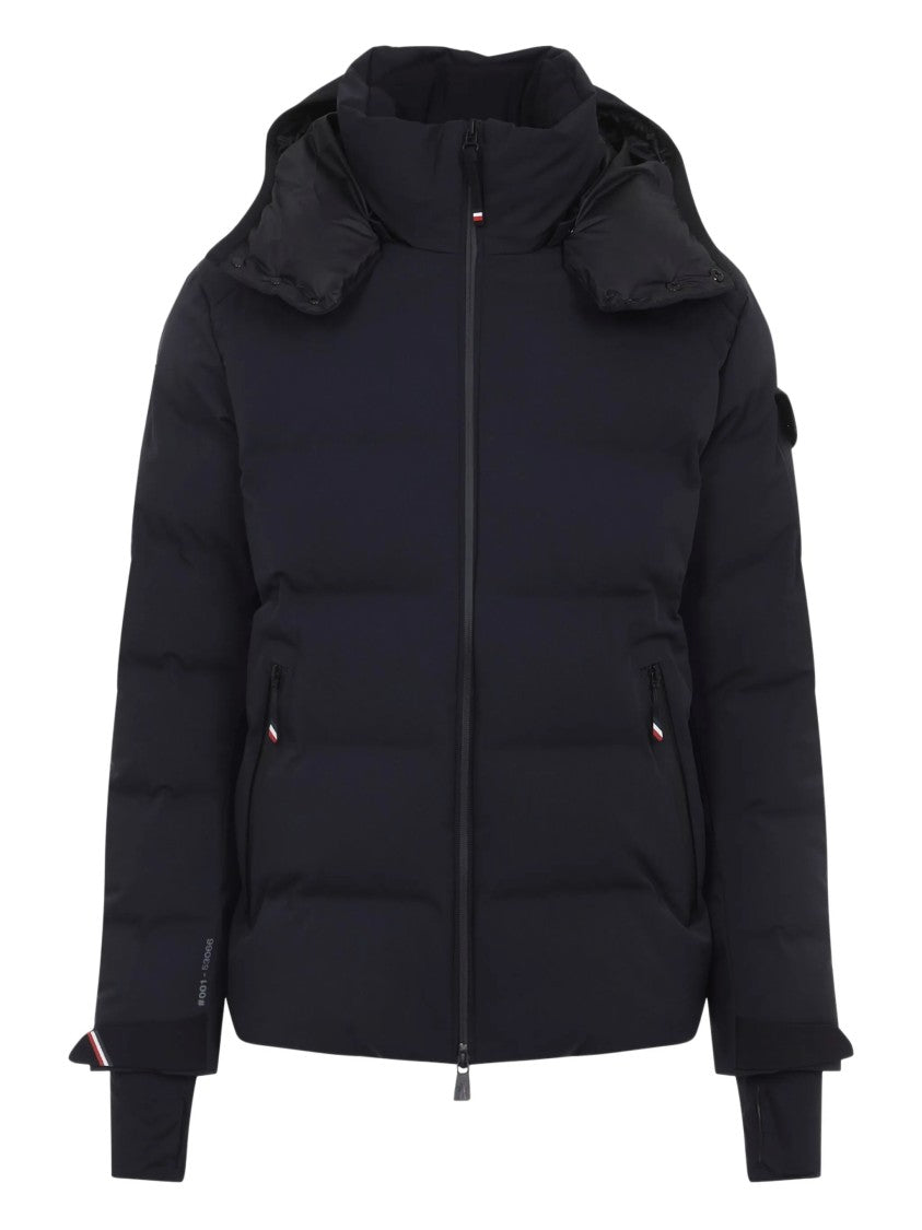 Moncler Grenoble Padded Quilted Jacket With High Collar And Detachable Hood