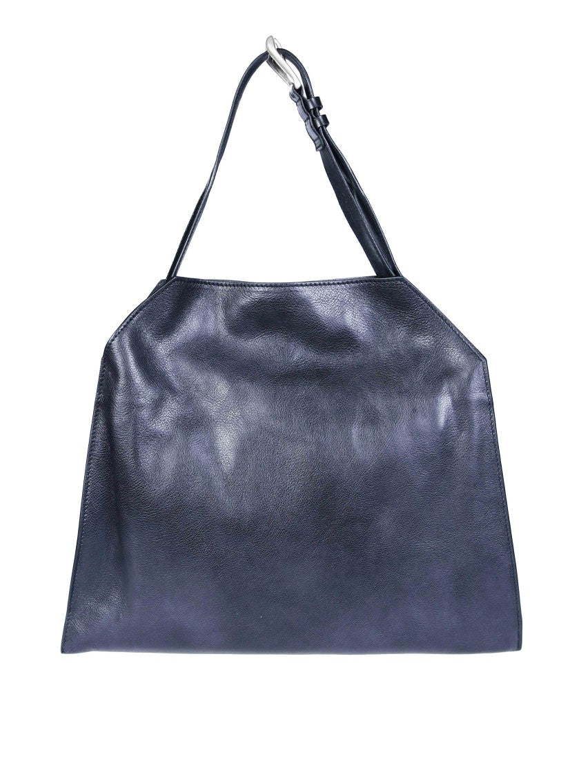 Orciani Trinity M Lagoon Smooth Leather Shoulder Bag