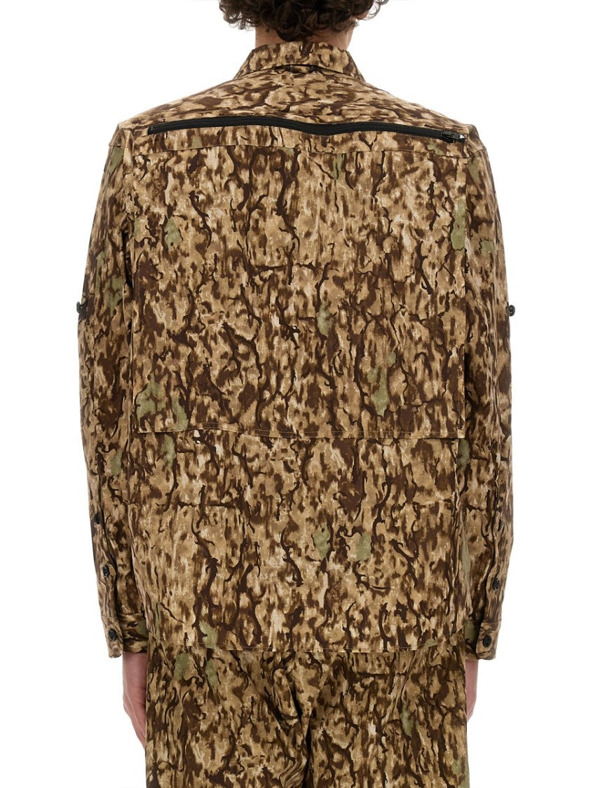 South2 West8 Camouflage Print Oversized Jacket