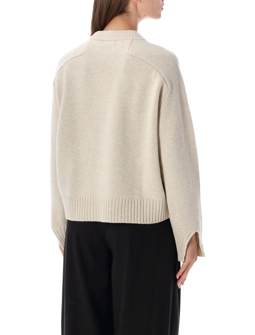 Soeur Boxy Relaxed Merino Wool Crewneck Sweater