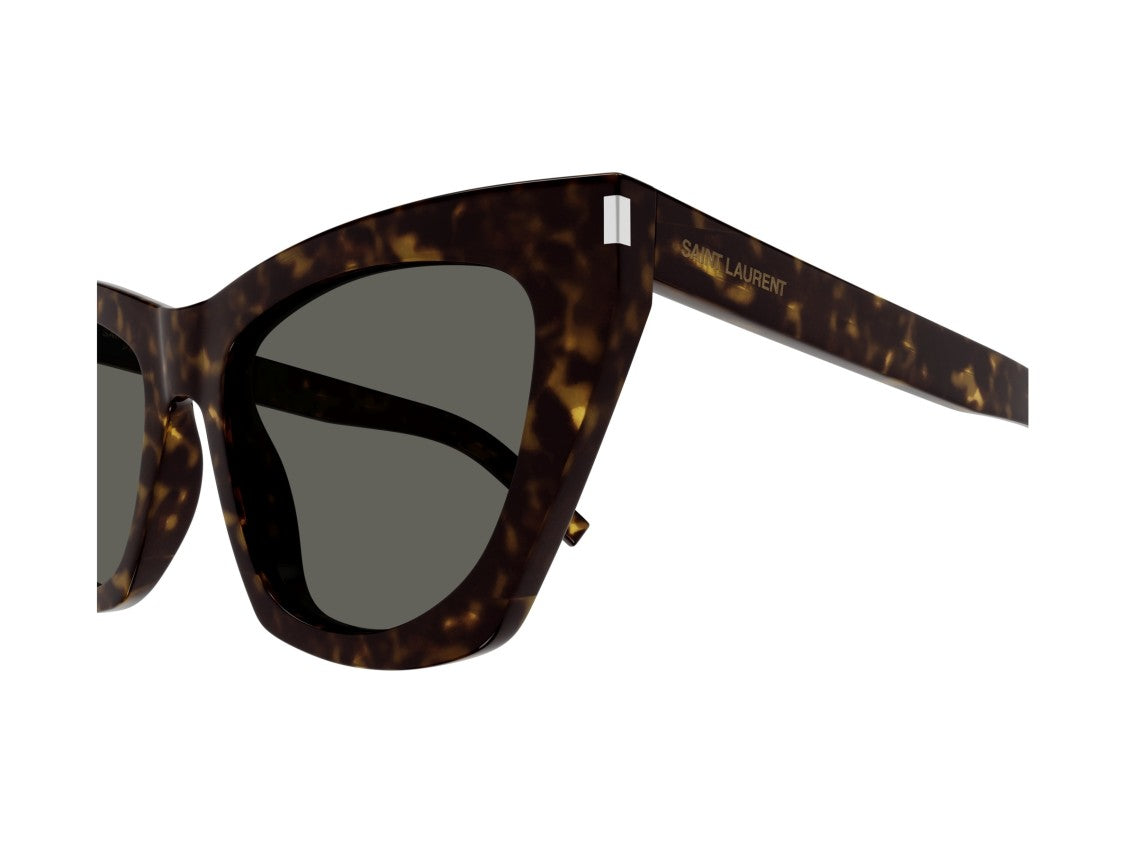 Saint Laurent Sl 214 Kate Oversized Cat-Eye Tortoiseshell Sunglasses
