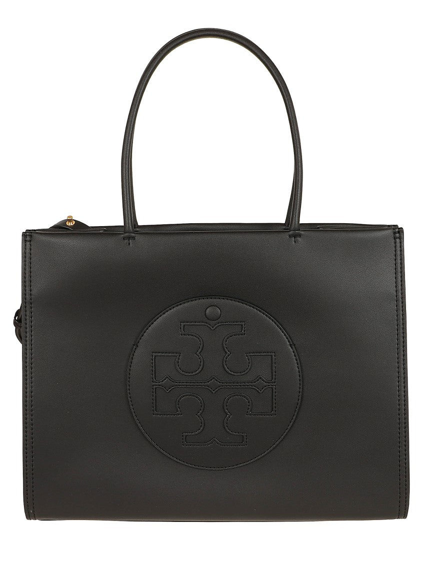 Tory Burch Black Ella Bio-Tex™ Leather-Like Shopping Bag