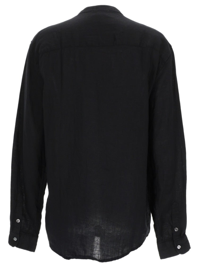 P.A.R.O.S.H. Embroidered Lightweight Linen Shirt With Button-Down Front