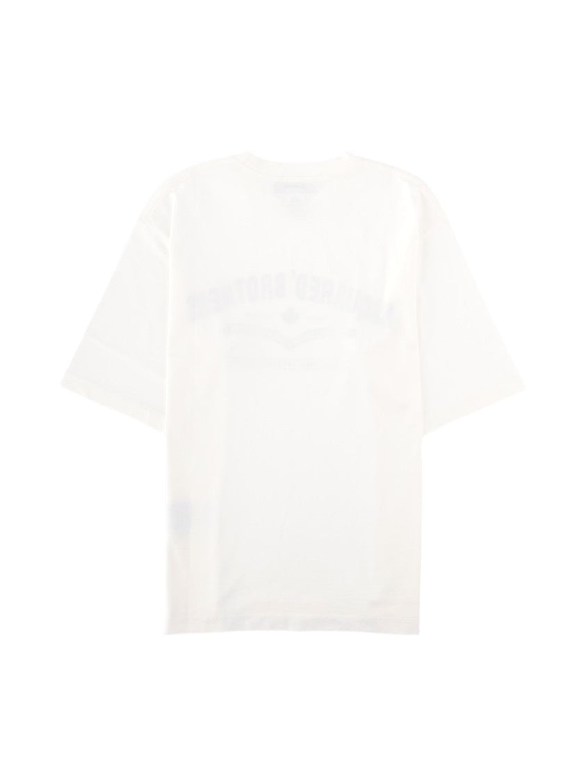 Dsquared2 Loose Fit Boxy Bold Print Cotton T-Shirt