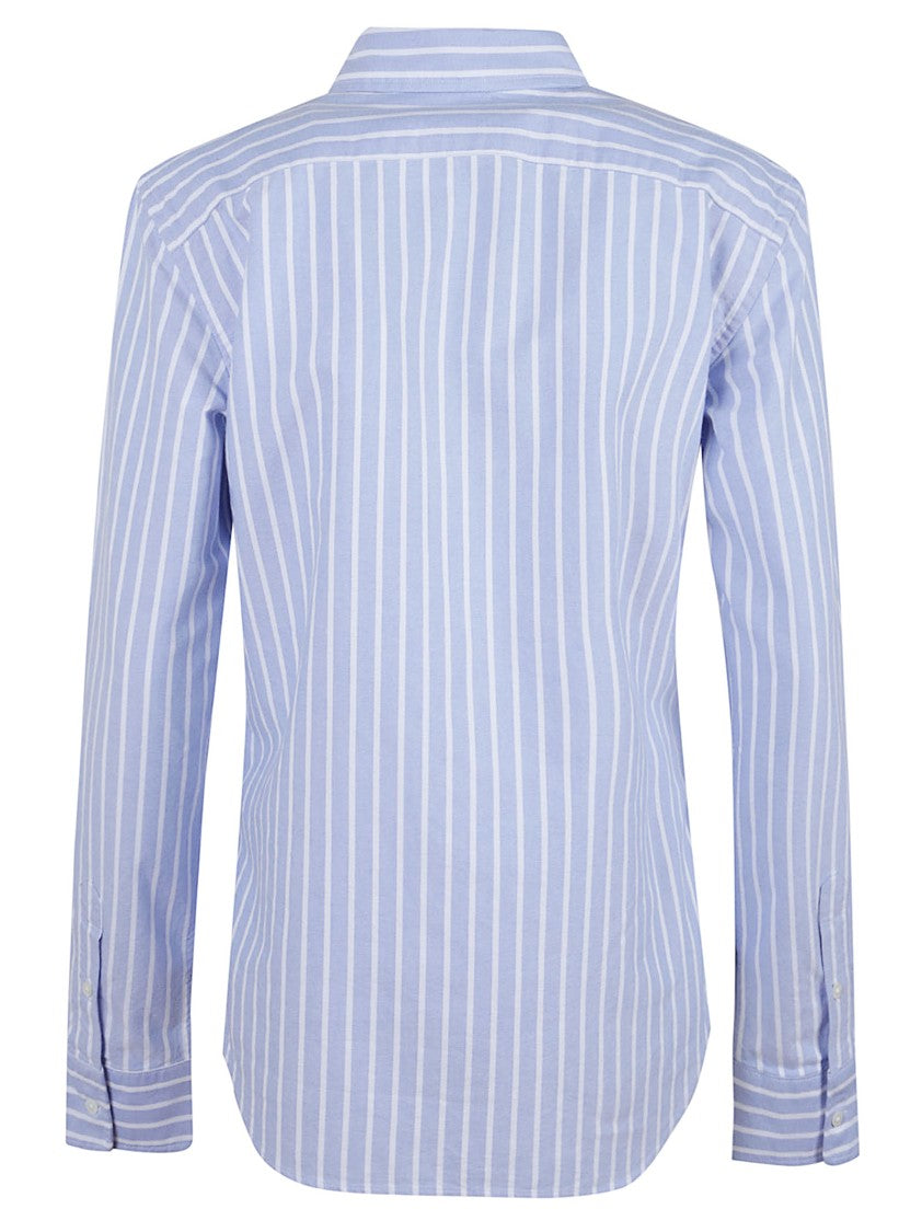 Polo Ralph Lauren Light Blue And White Striped Oxford Shirt