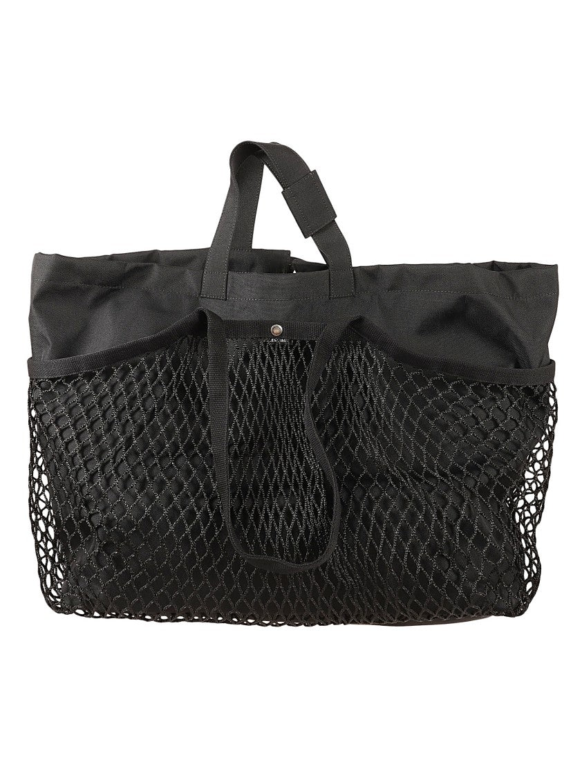 Balenciaga Spacious Black Bag With Mesh Detailing