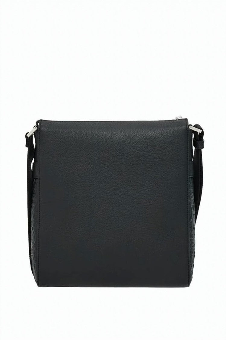 Salvatore Ferragamo Rectangular Black Leather Crossbody Bag
