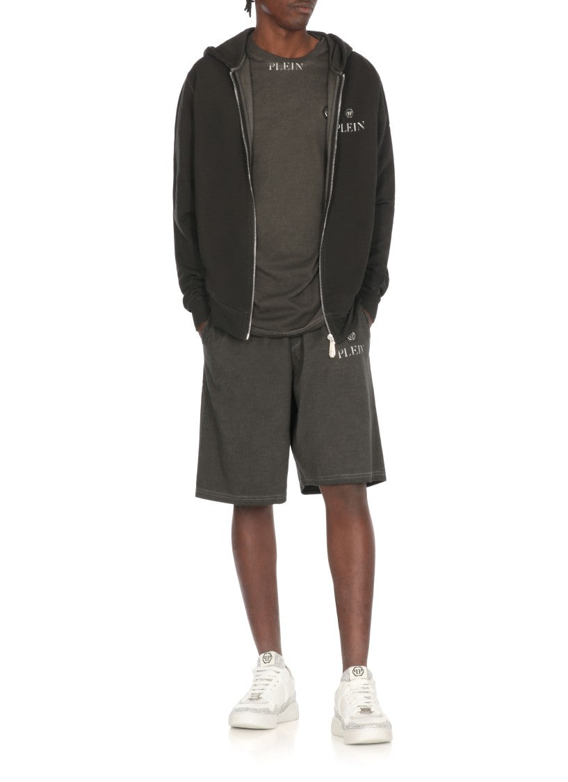 Philipp Plein Black Cotton Hoodie