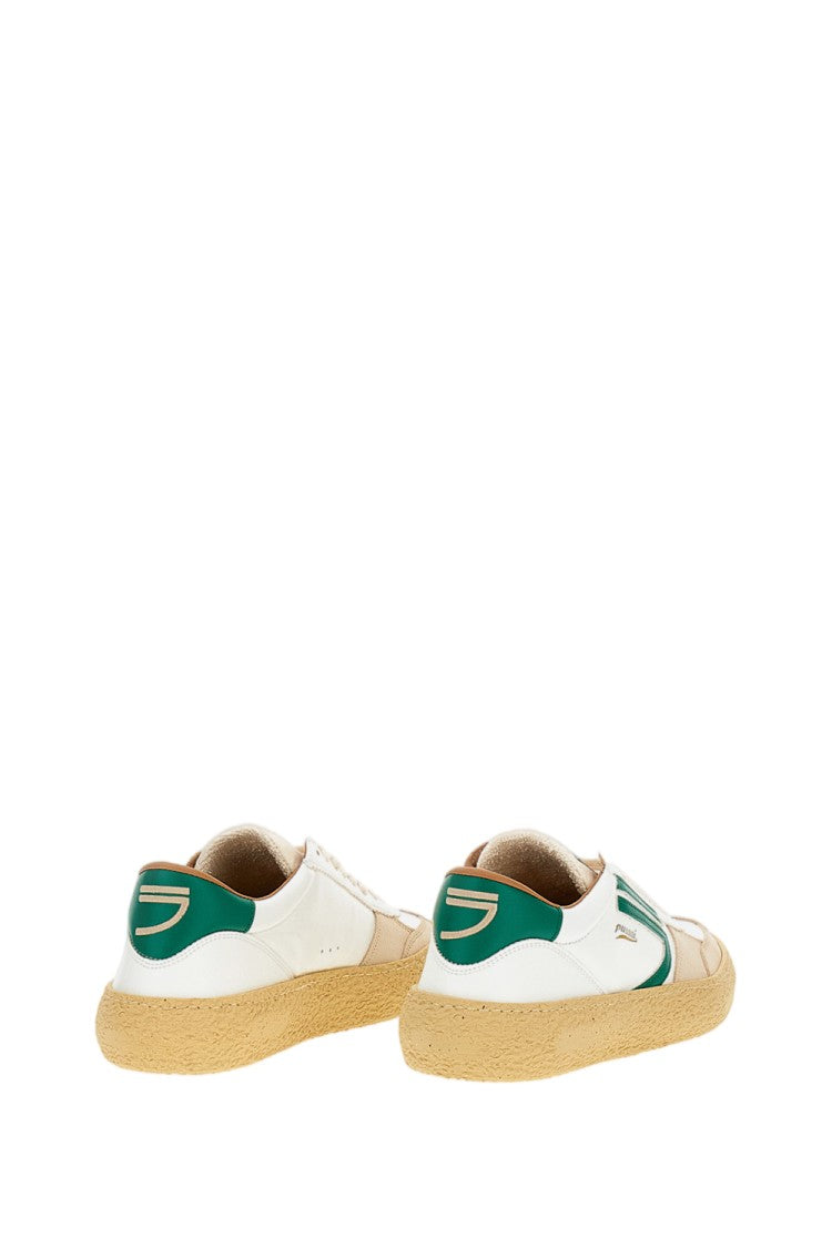 Puraai Panelled Vegan Leather Low-Top Sneakers