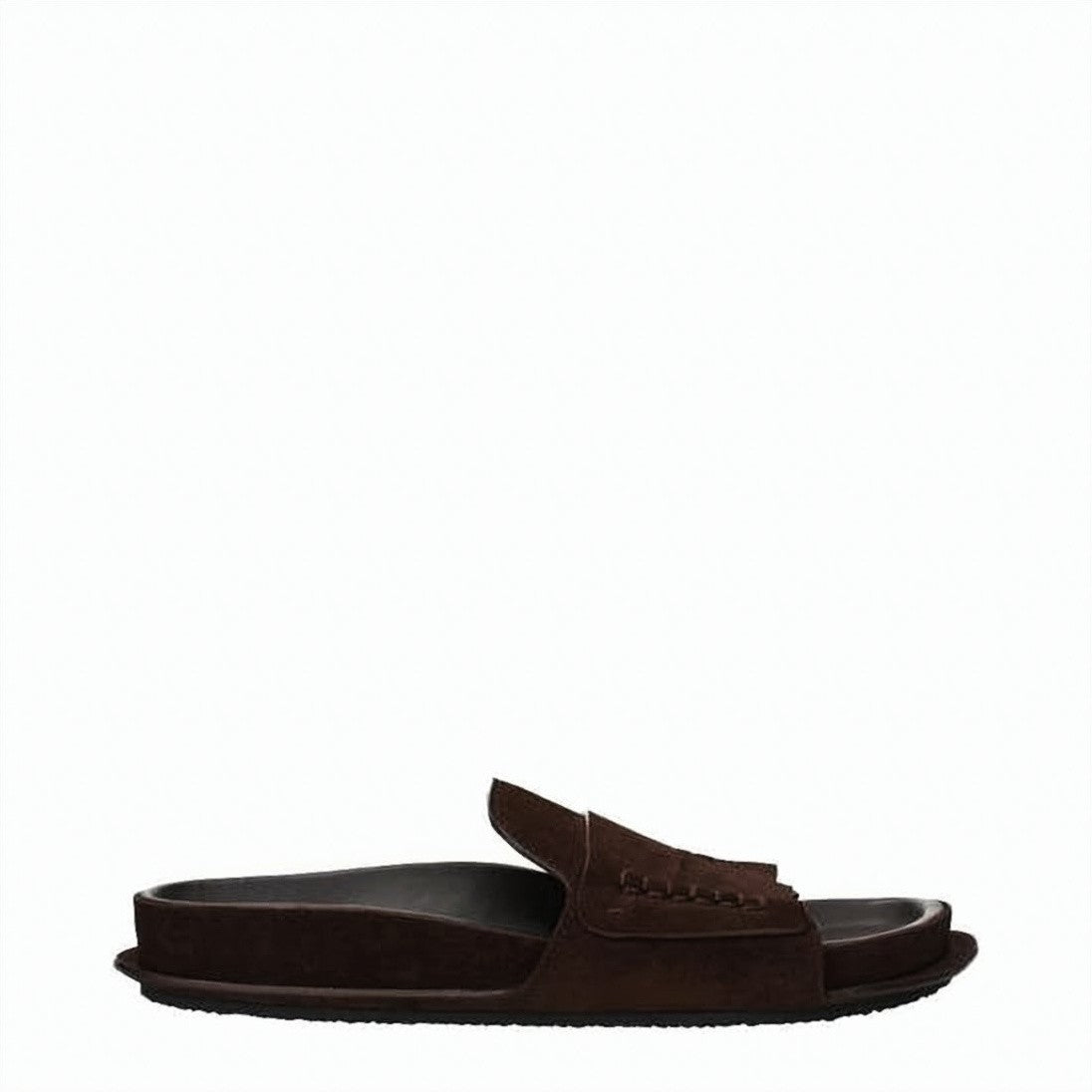 Jacquemus Dark Brown Calf Leather Contoured Mules