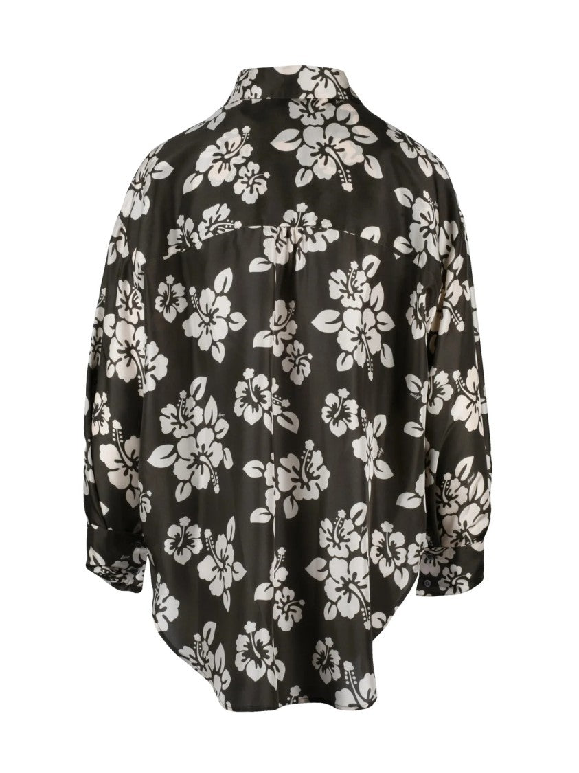 Aspesi Green/White Silk Women Shirt