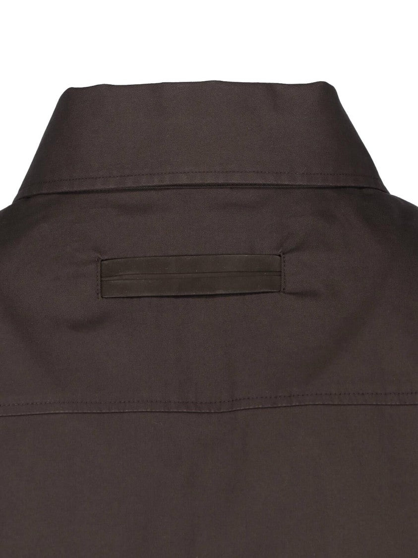 Zegna Brown Structured Tailored Silhouette Shirt
